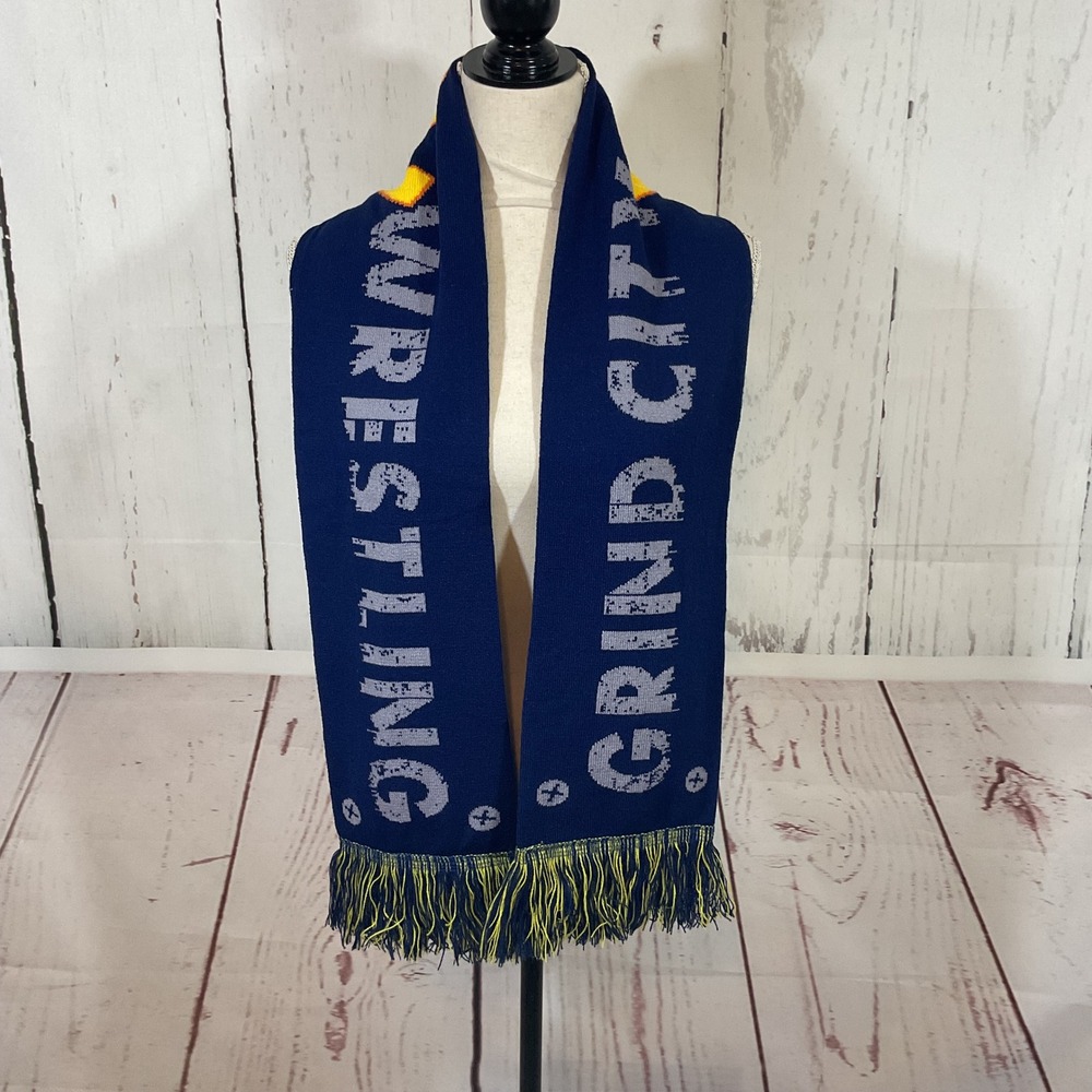 Memphis Grizzlies NBA Grind City Wrestling Scarf Blue Fringed Limited Promo SGA